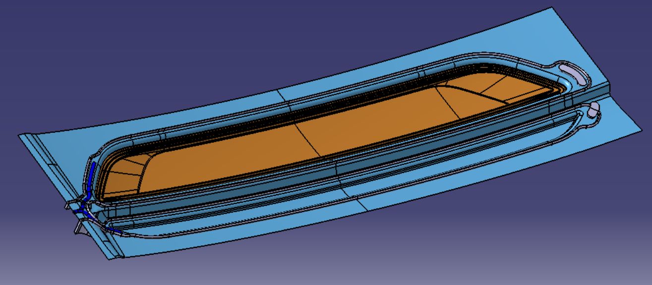 Parting surface and sealing groove design